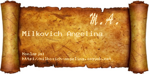 Milkovich Angelina névjegykártya